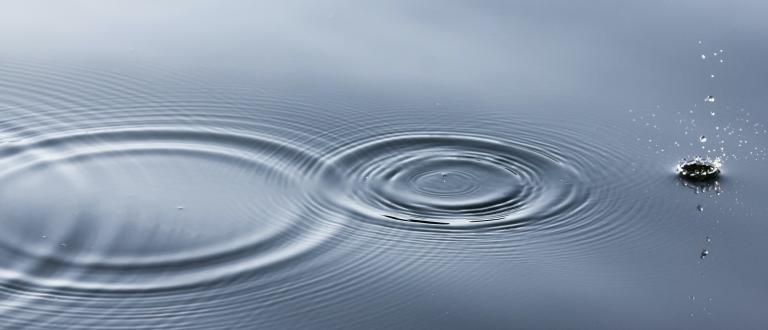 drop of water and ripples