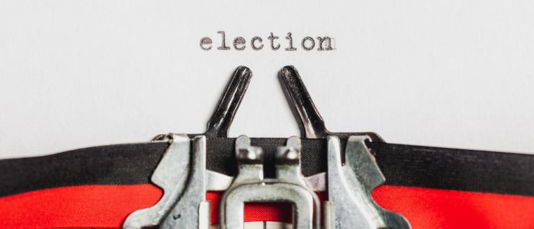 election written on type writer